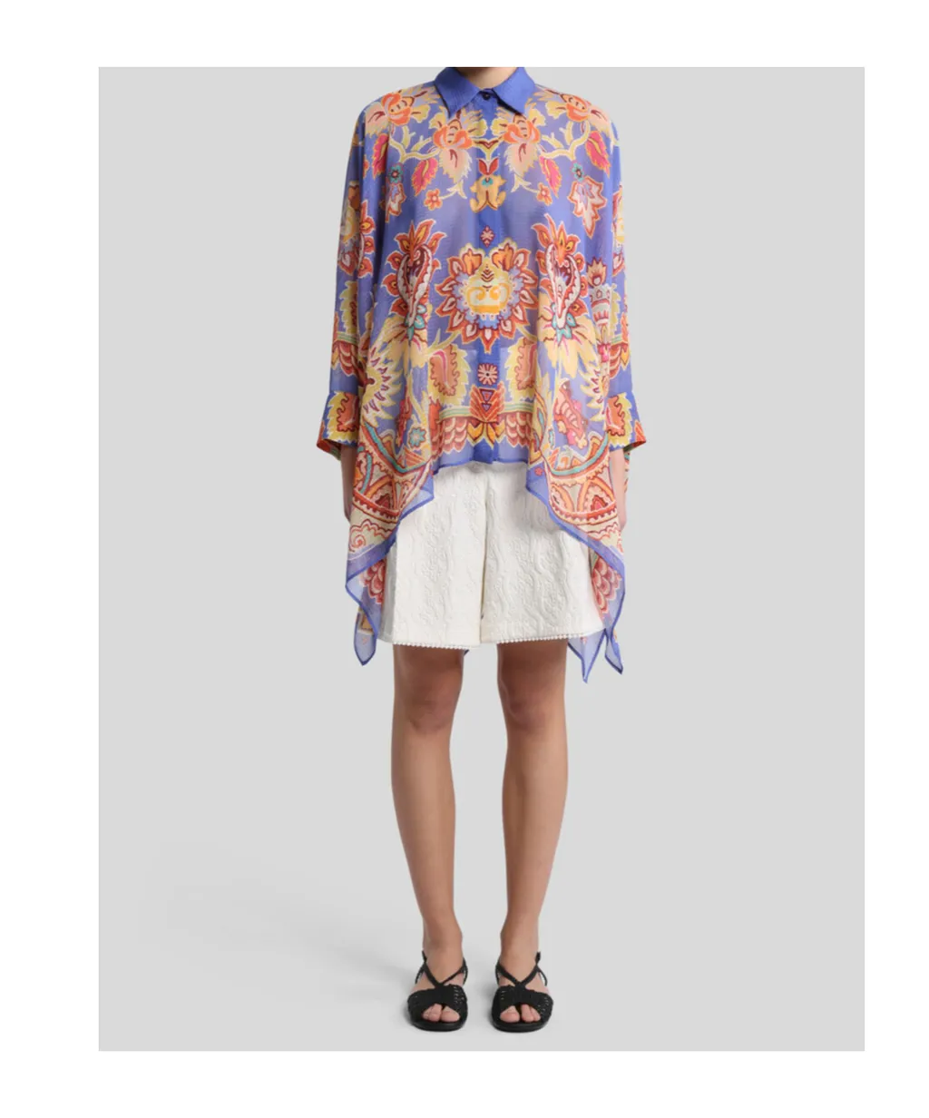Floral Printed Poncho