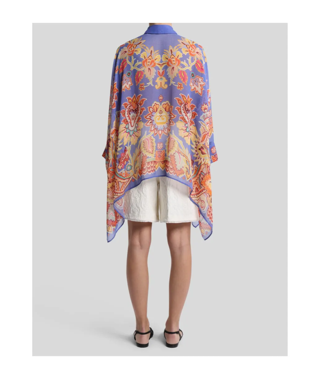 Floral Printed Poncho