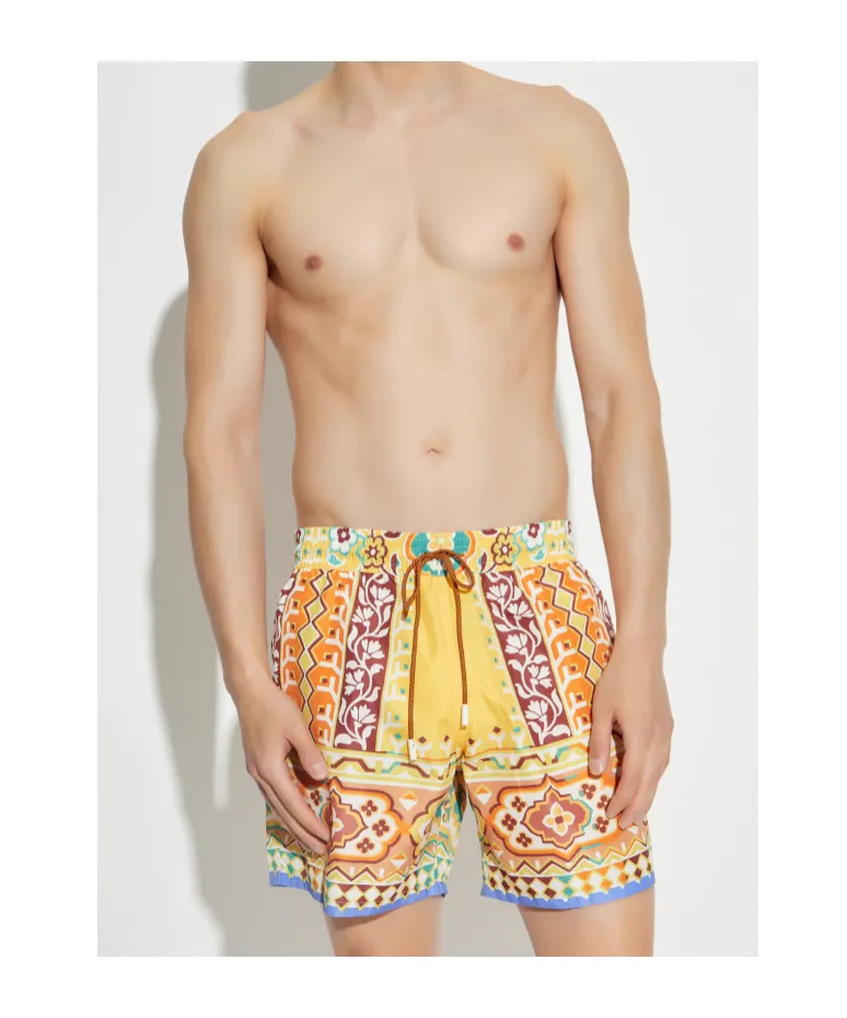 Elastic Waist Swimming Trunks