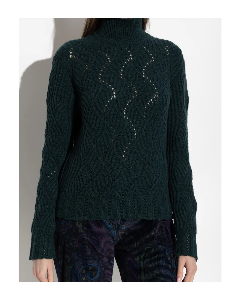 Long Sleeved Turtleneck Knitted Jumper