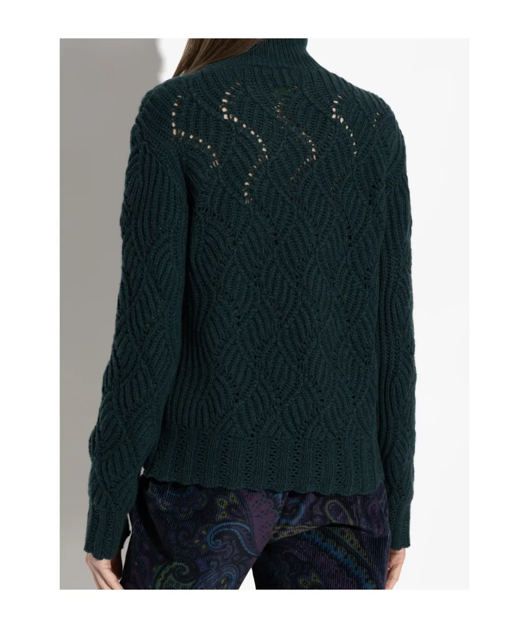 Long Sleeved Turtleneck Knitted Jumper
