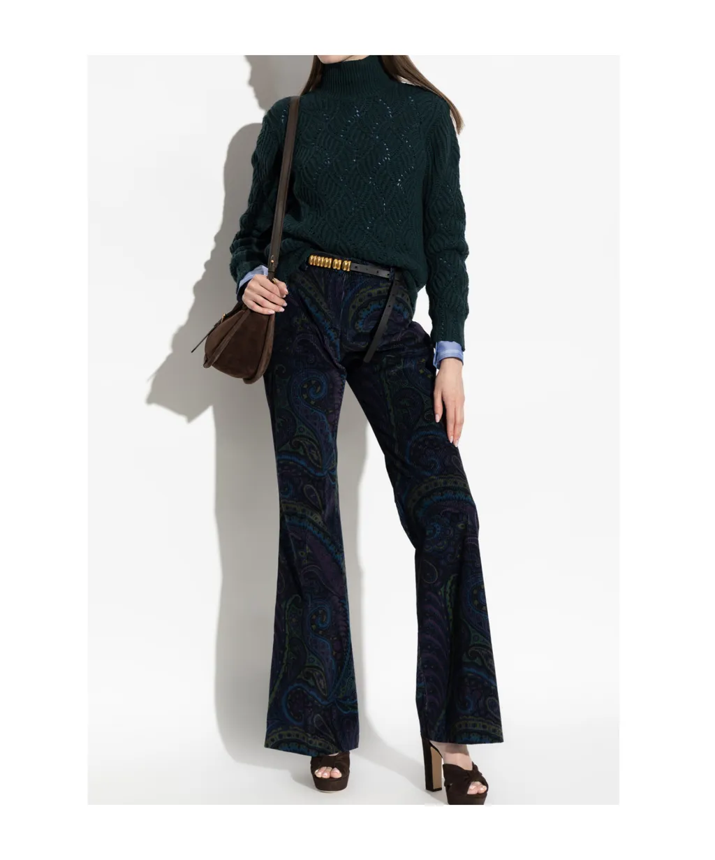 Long Sleeved Turtleneck Knitted Jumper