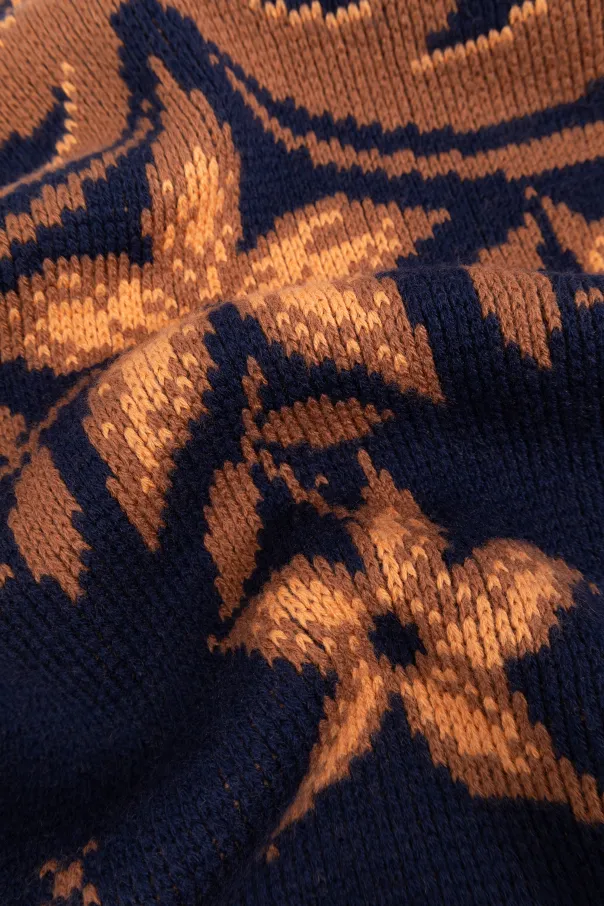 Patterned Fringed Scarf