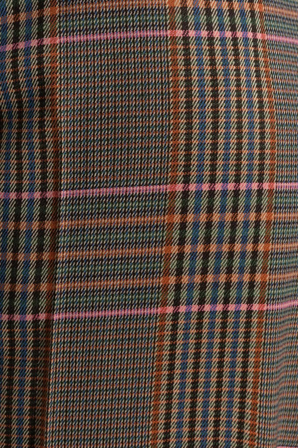 Plaid Pattern Wide-Leg Trousers