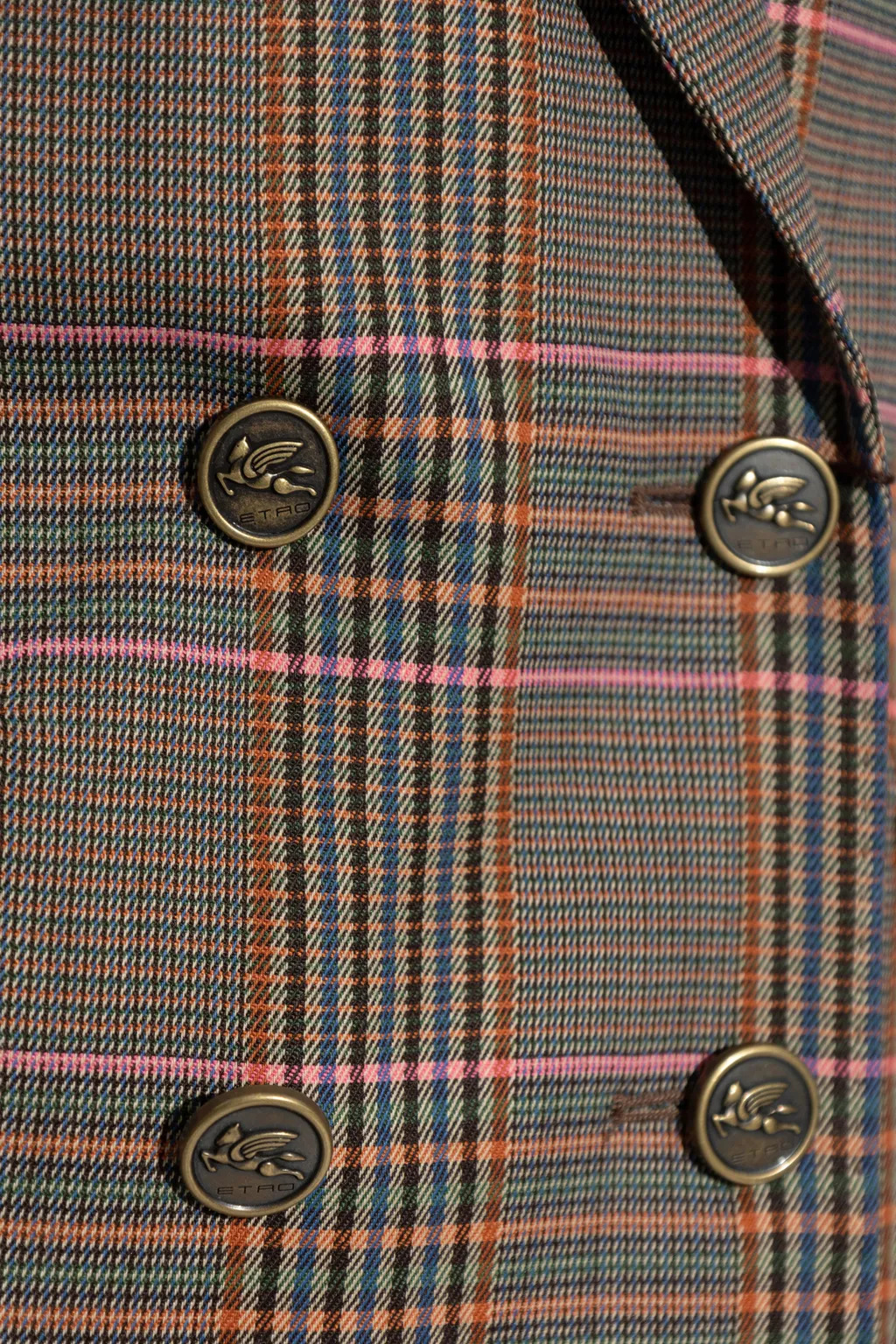 Double Breasted Checked Blazer