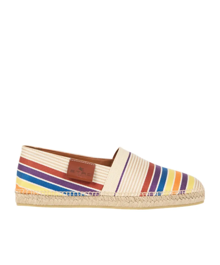 Striped Slip-On Espadrilles