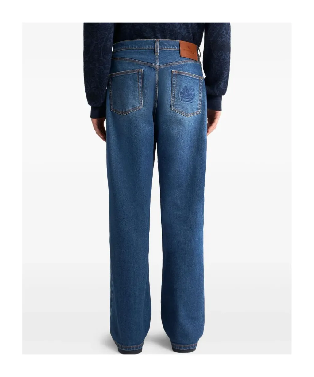 Straight-Leg Jeans With Pegaso