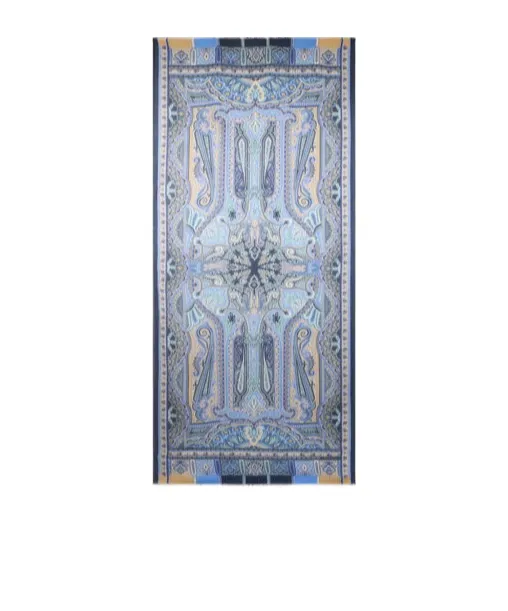 Paisley Printed Frayed-Edge Scarf