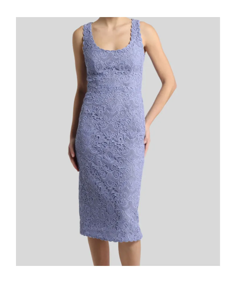 Paisley Macramé Sheath Dress