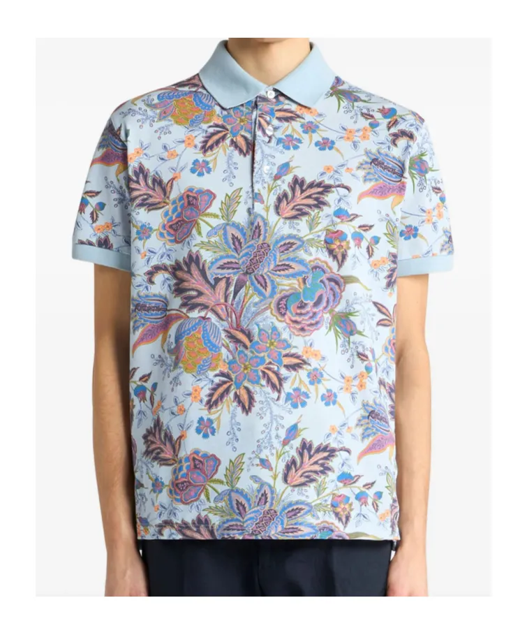 Cotton Polo Shirt With Print