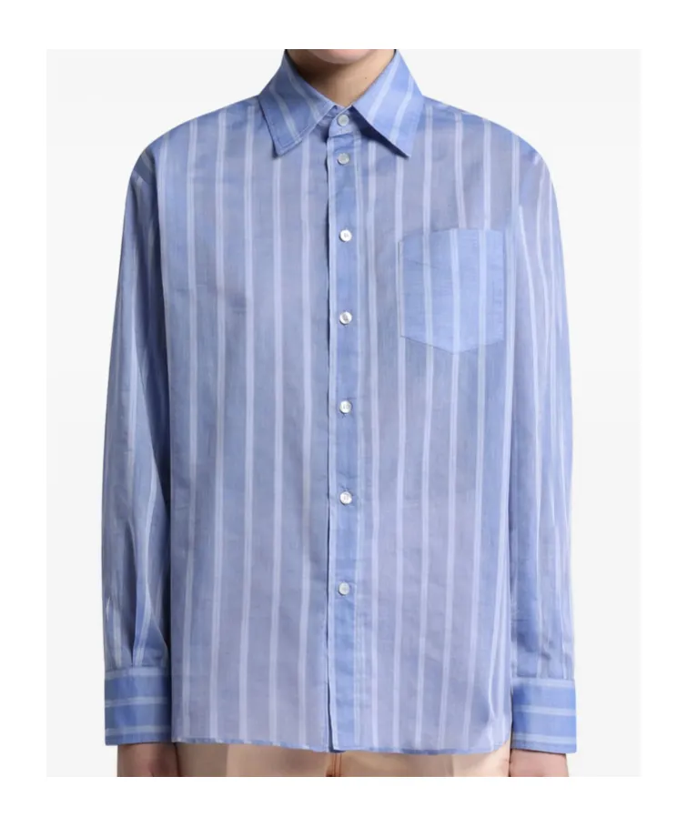 Graphic Printed Striped Shirt