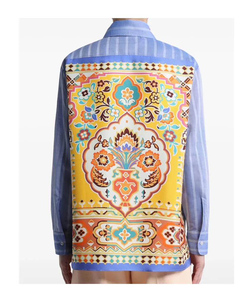 Graphic Printed Striped Shirt