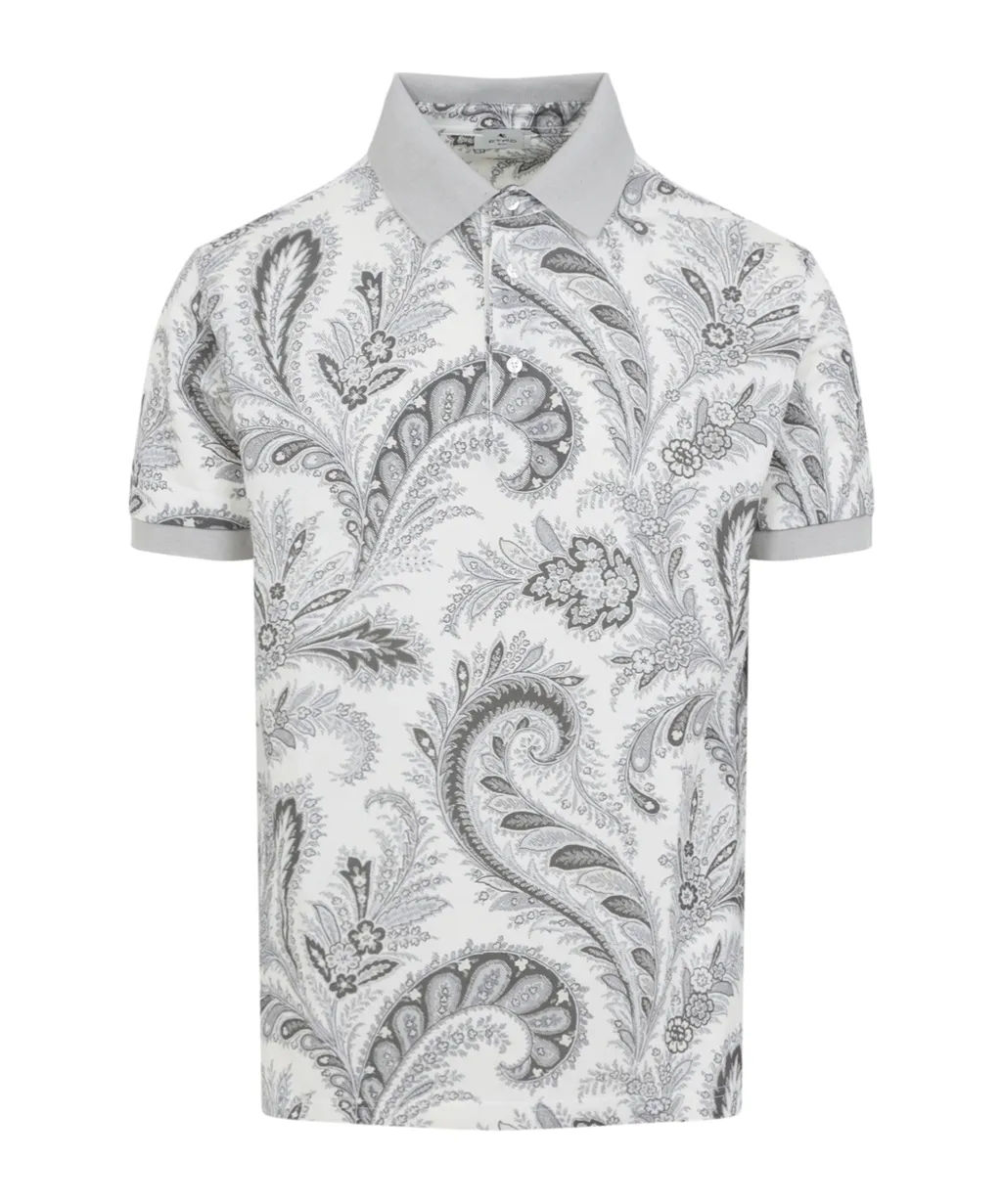 Floral Paisley Cotton Polo Shirt