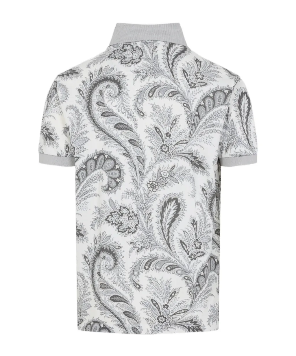 Floral Paisley Cotton Polo Shirt