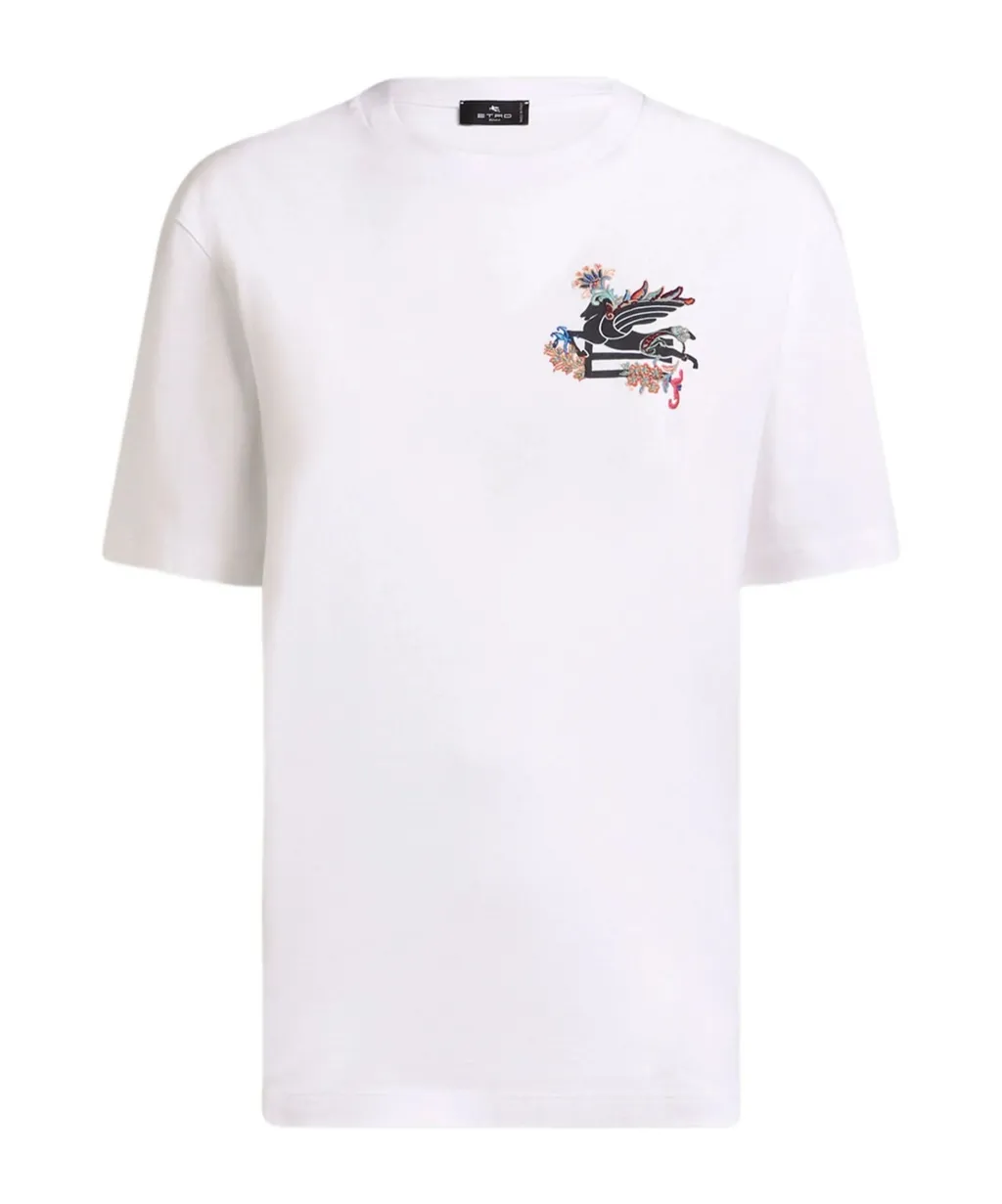 Pegaso Printed Crewneck T-Shirt
