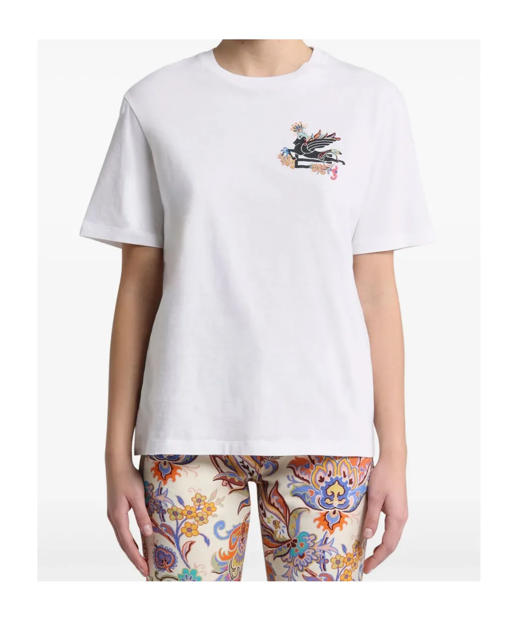 Pegaso Printed Crewneck T-Shirt