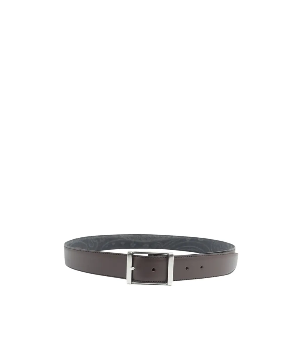 Paisley Jacquard Reversible Buckle Belt