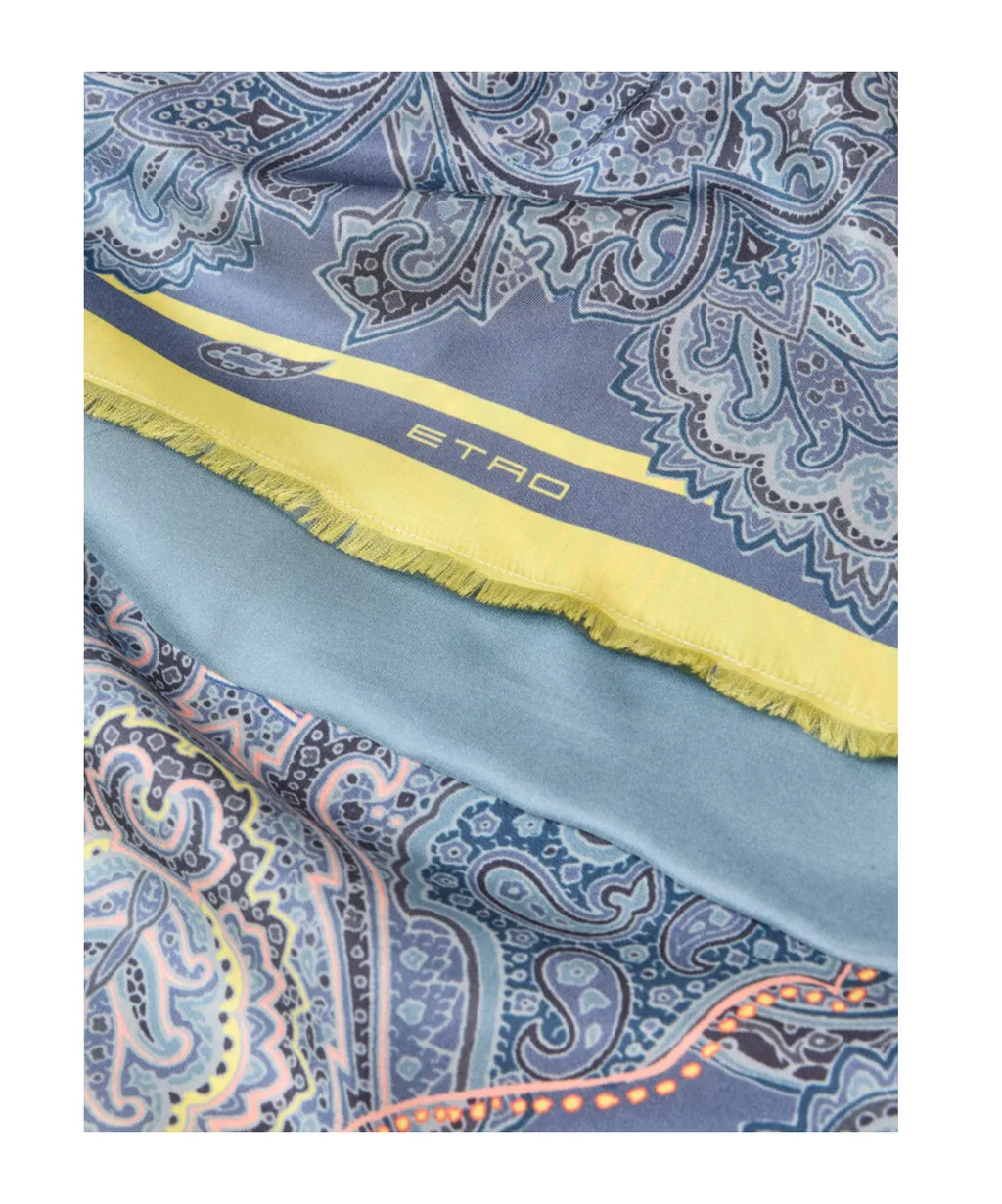 Paisley Foliage Silk Scarf