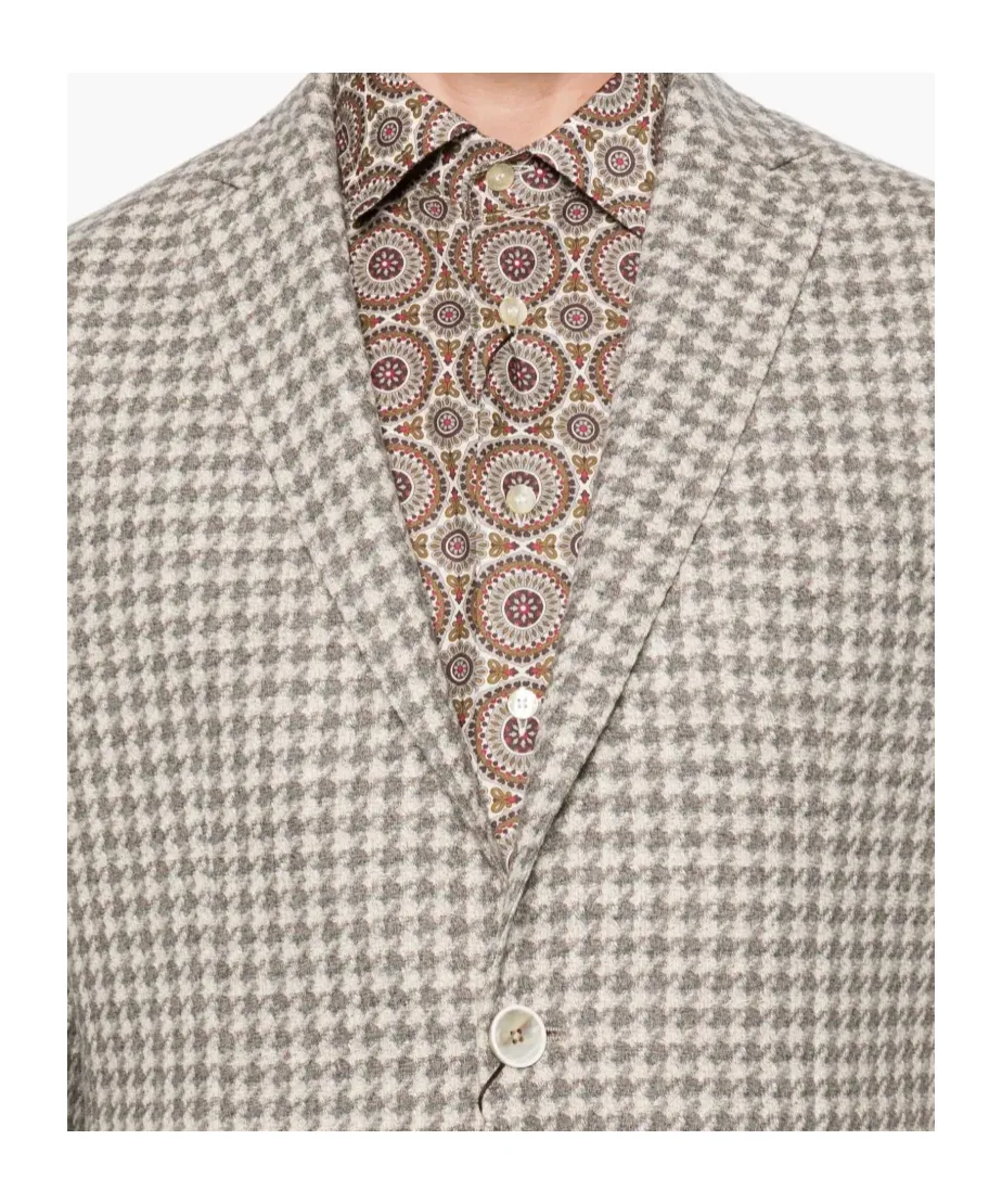 Houndstooth-Pattern Jacket