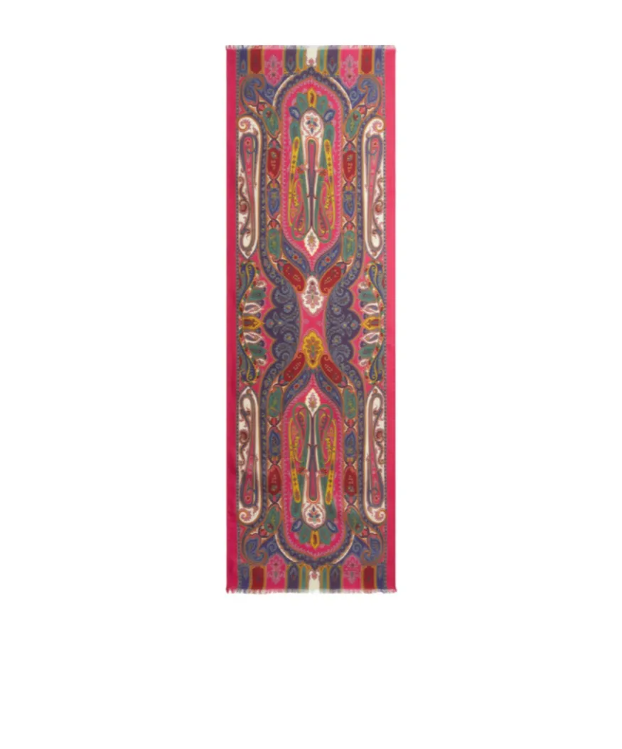 Paisley Silk And Cashmere Scarf