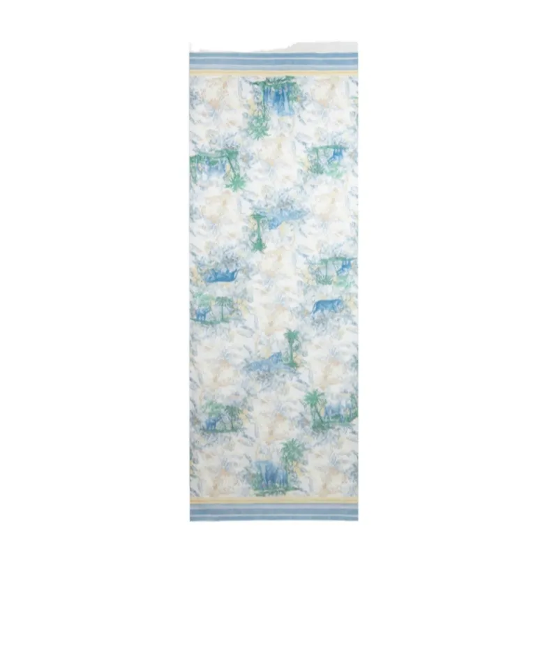 Wool And Silk Scarf With Design