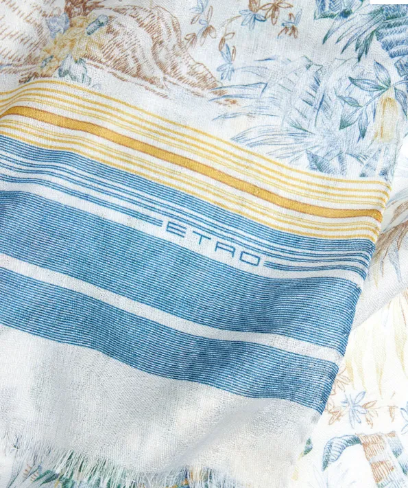 Wool And Silk Scarf With Design