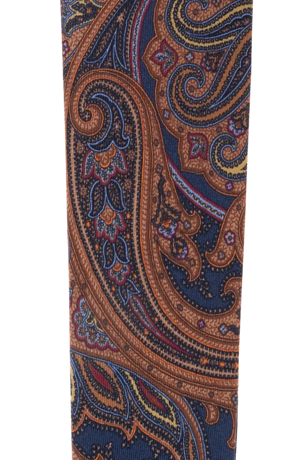 Paisley Printed Pointed-Tip Tie