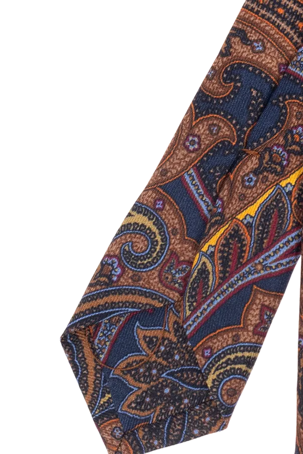 Paisley Printed Pointed-Tip Tie