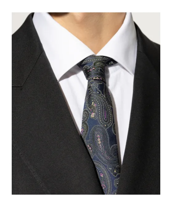 Paisley Jacquard Pointed-Tip Tie