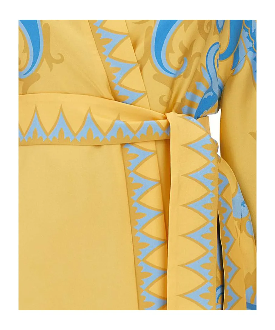 Printed Satin Kimono