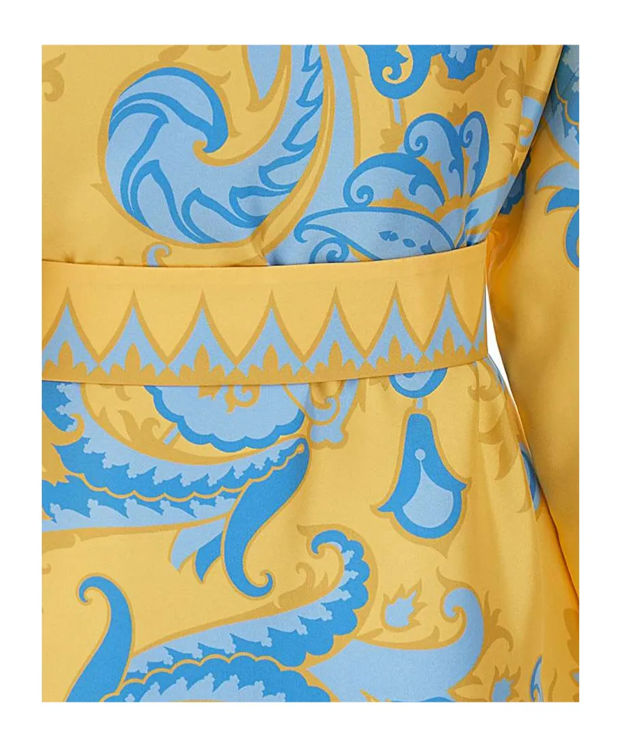 Printed Satin Kimono