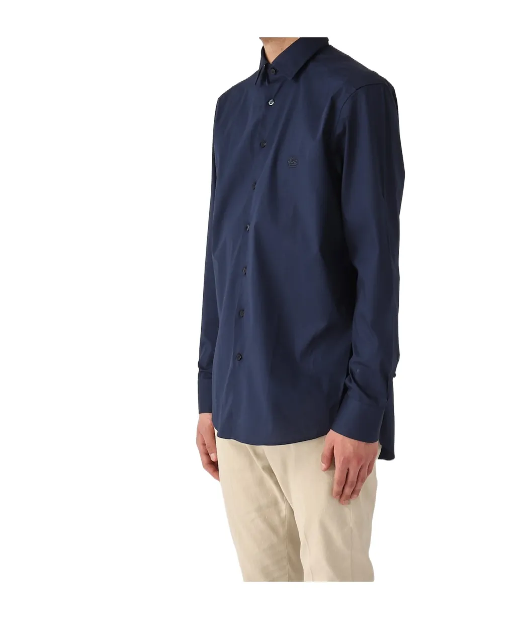 Pegaso Embroidered Buttoned Poplin Shirt
