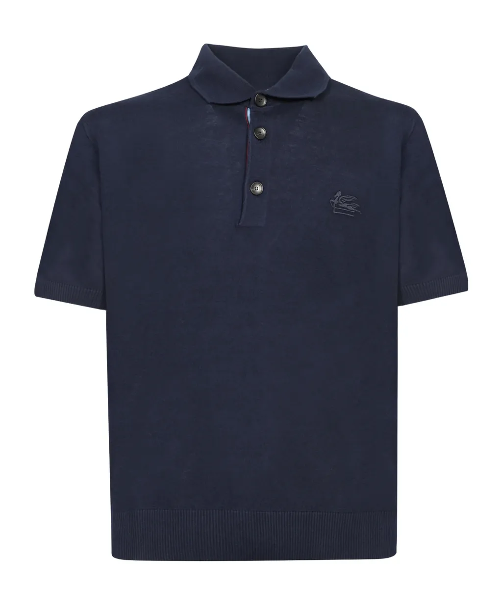 Pegasus Embroidered Short-Sleeved Polo Shirt