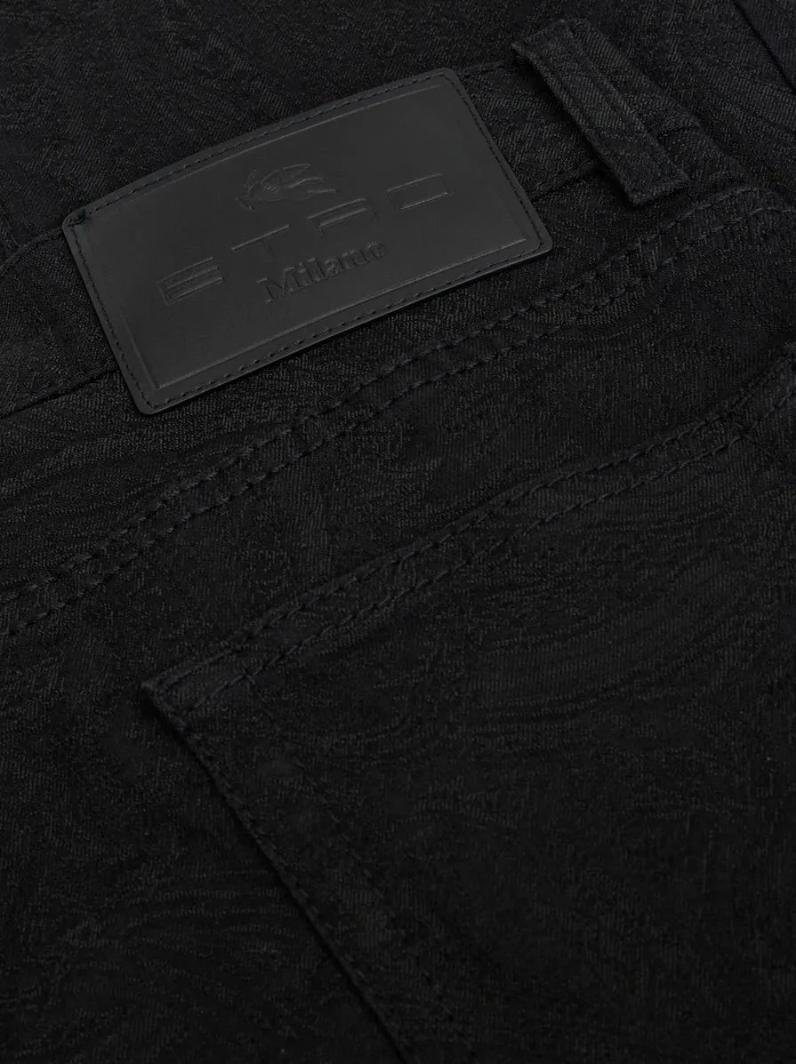 Jacquard Denim Jeans