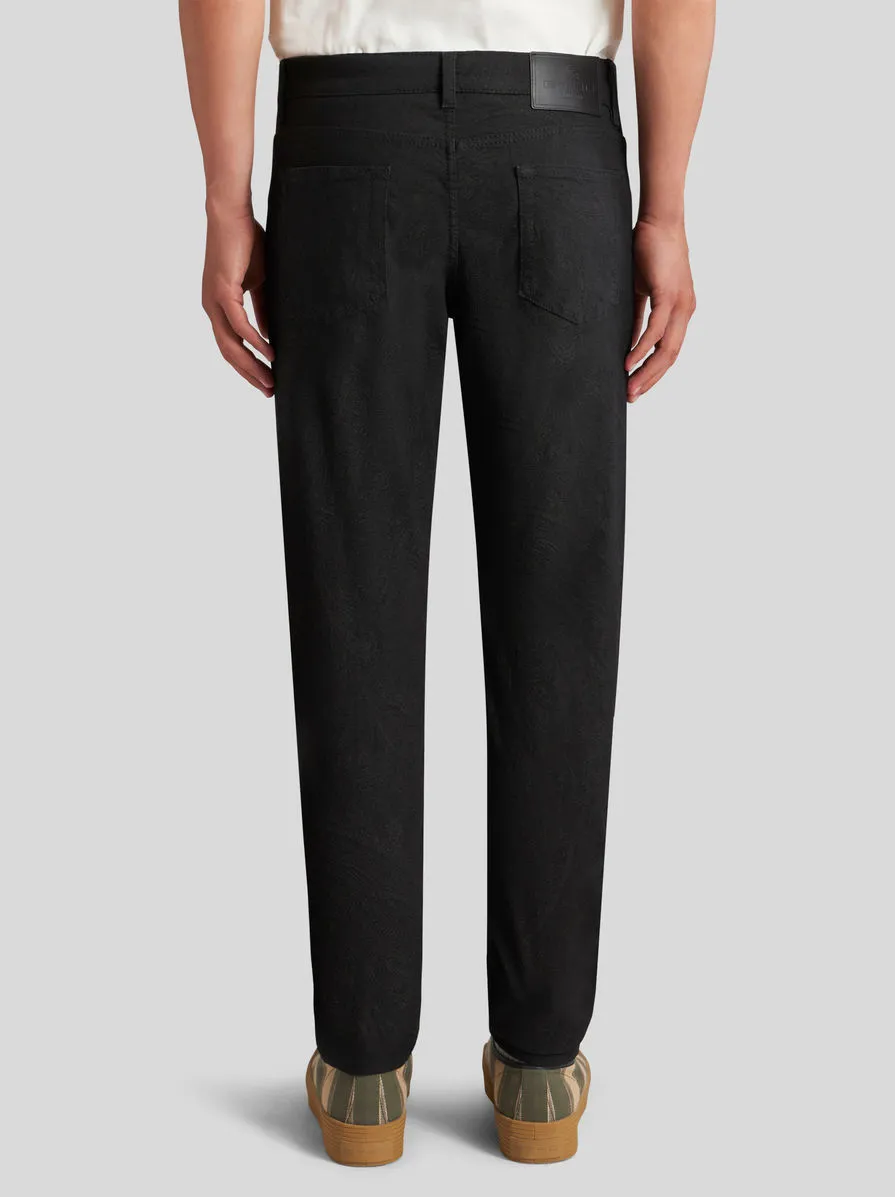Jacquard Denim Jeans
