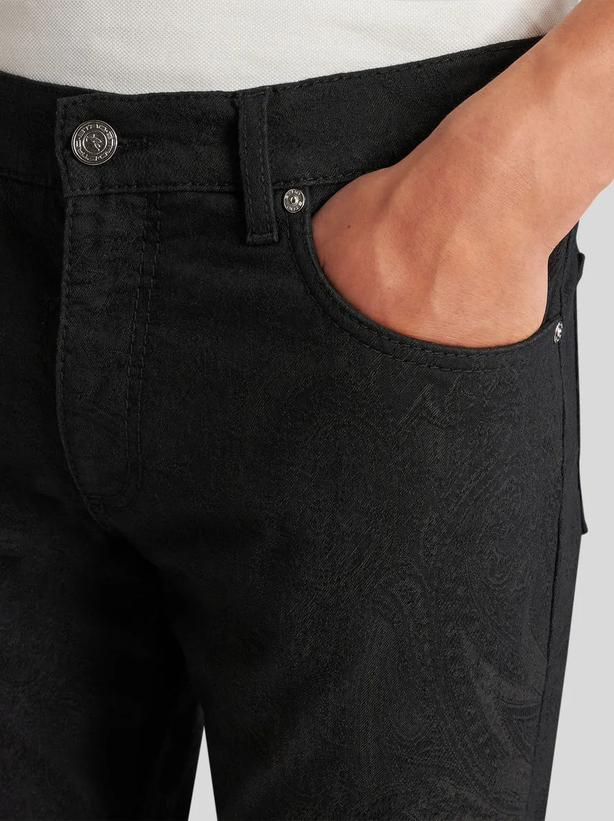 Jacquard Denim Jeans
