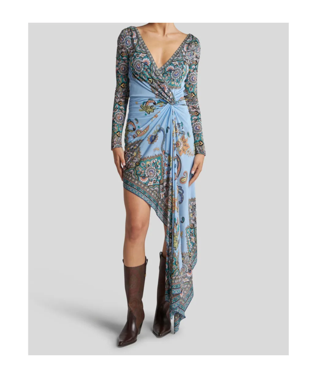 Asymmetric Dress With Print