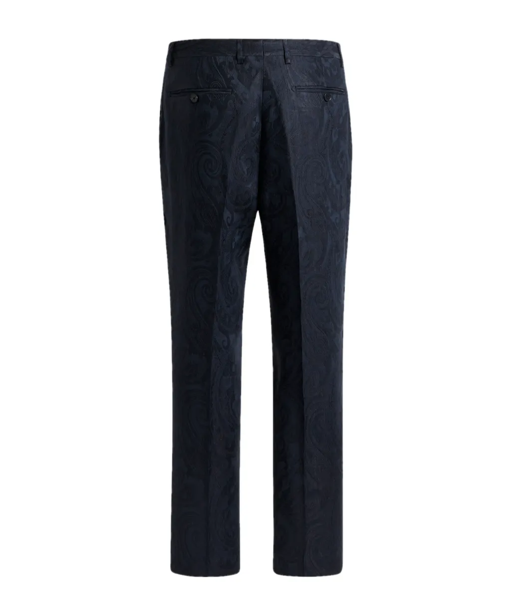 Jacquard Straight Leg Trousers