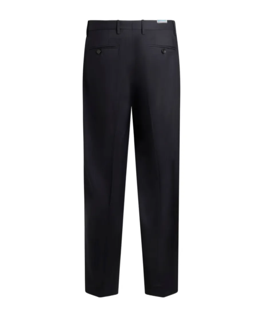 Carrot-Leg Wool Trousers