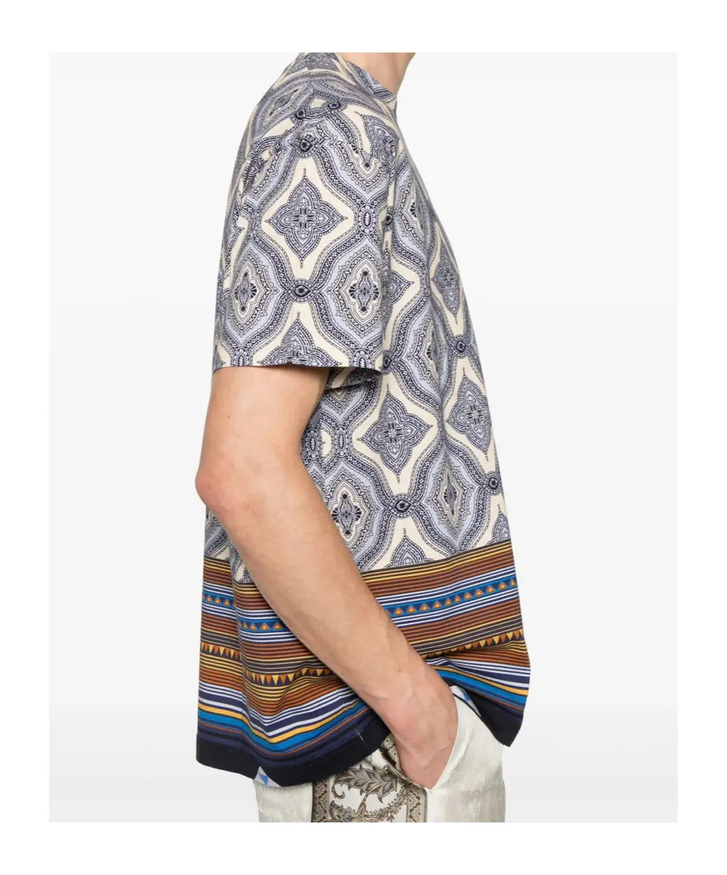 Paisley Printed Crewneck T-Shirt