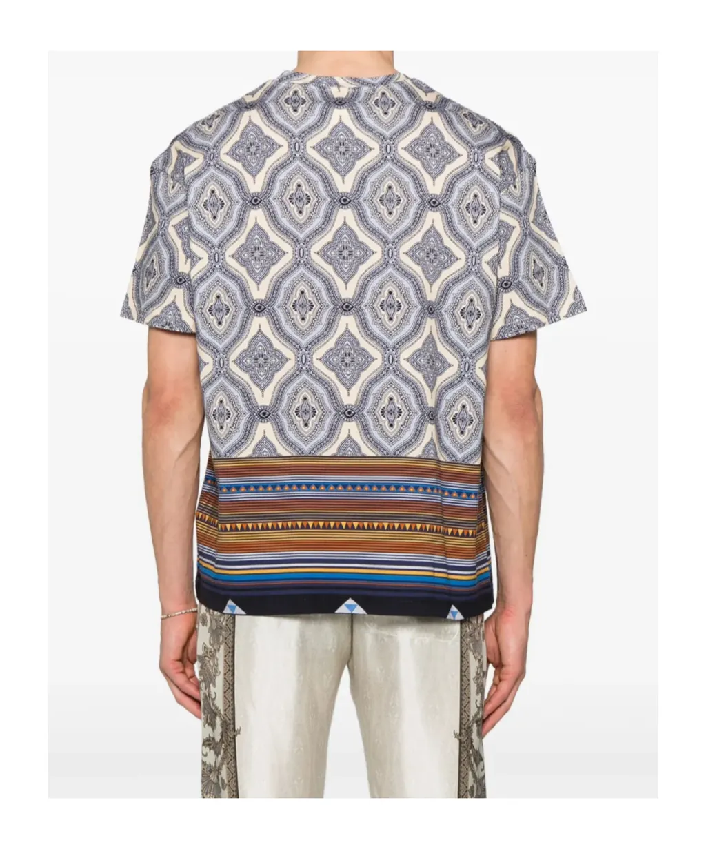 Paisley Printed Crewneck T-Shirt