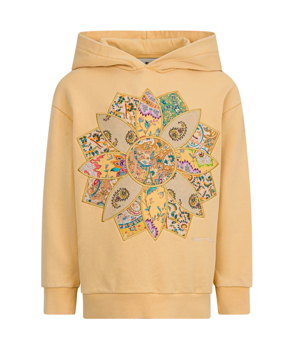 Floral-Patch Hoodie
