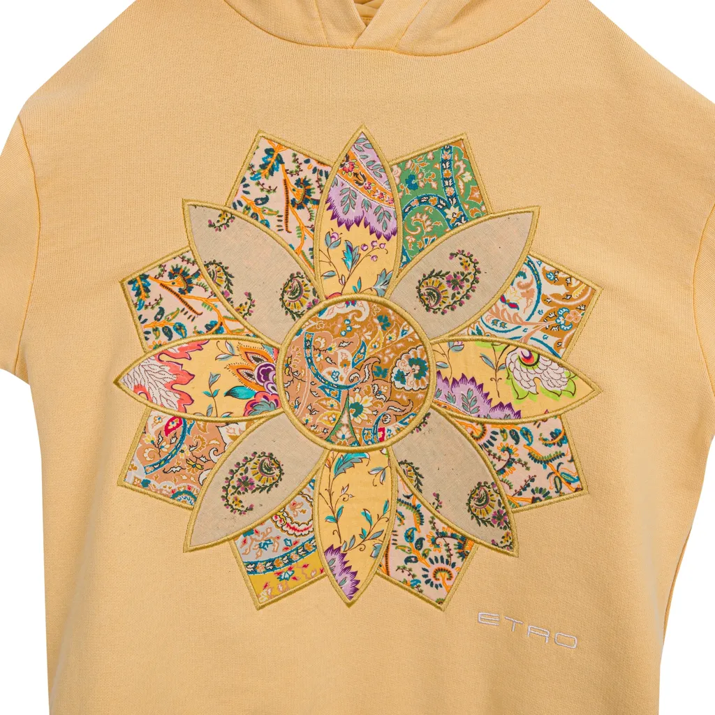 Floral-Patch Hoodie