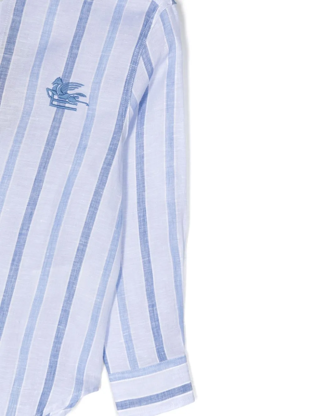 Logo Embroidered Striped Shirt