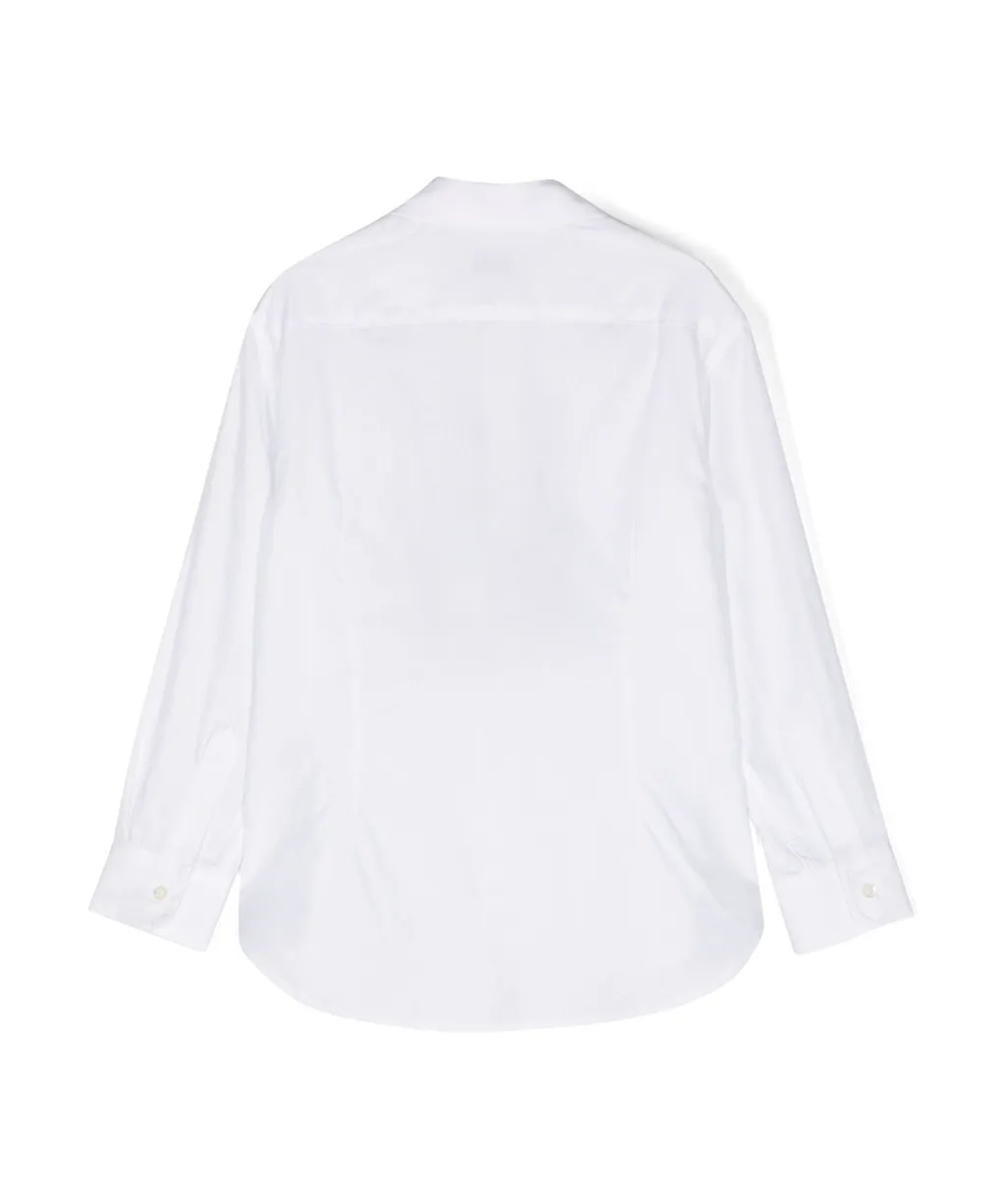 Pegaso-Embroidered Button-Up Shirt