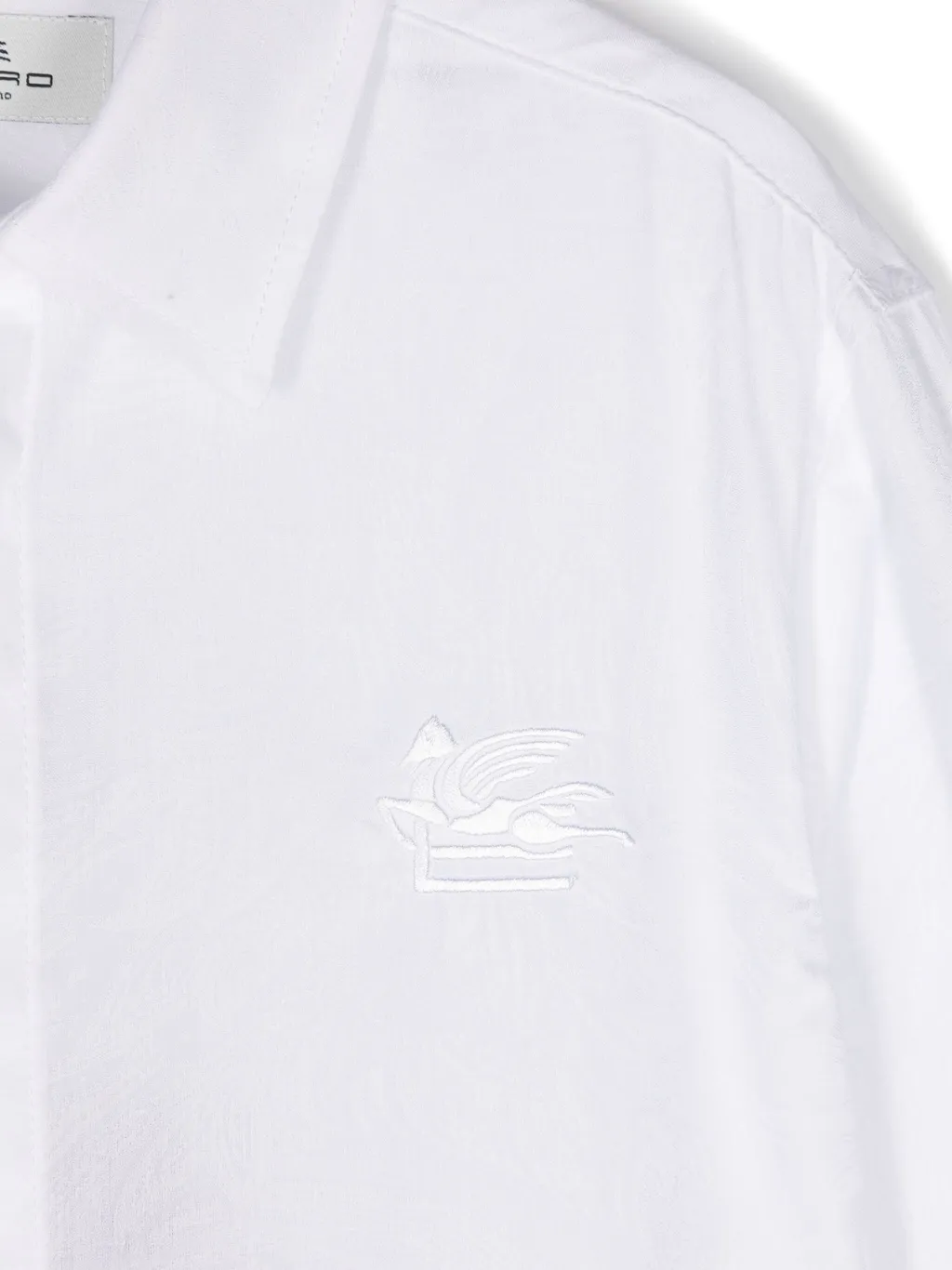 Pegaso-Embroidered Button-Up Shirt