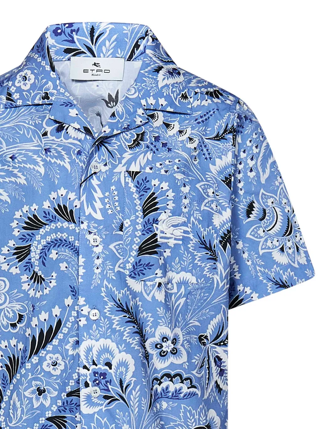 All-Over Printed Straight Hem Shirt