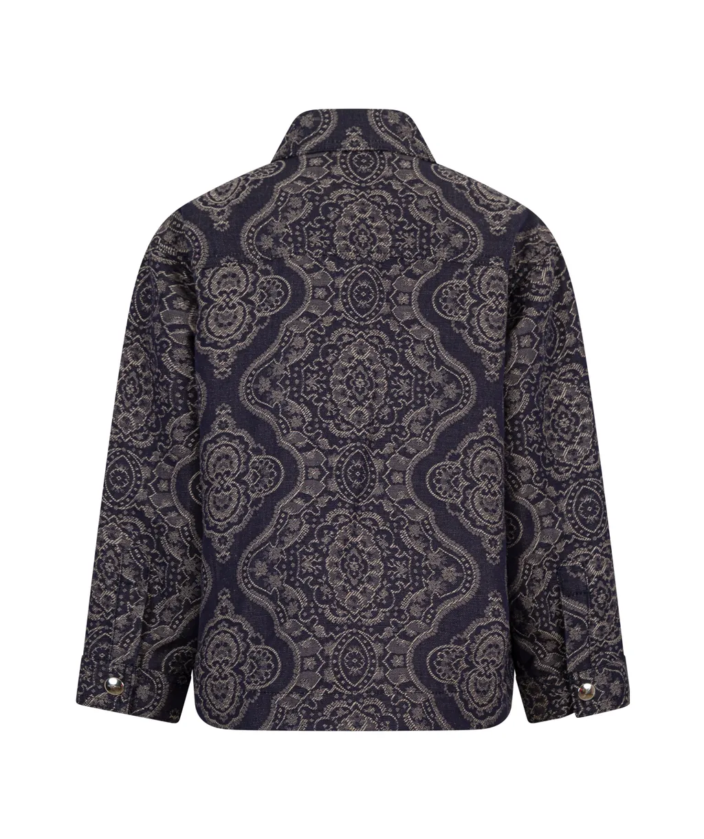 Jacquard Pattern Shirt Jacket