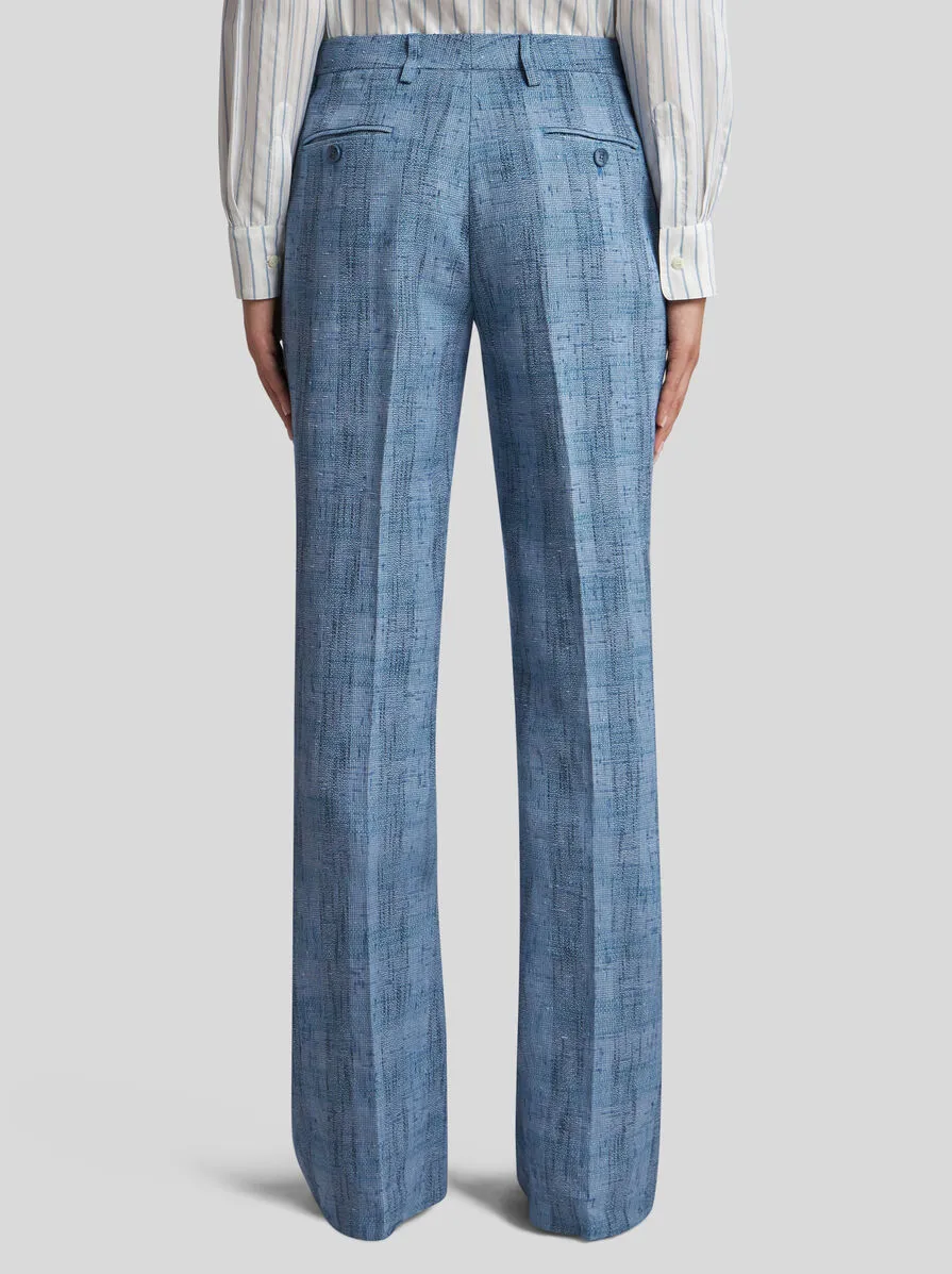 Textured Straight Leg Pants