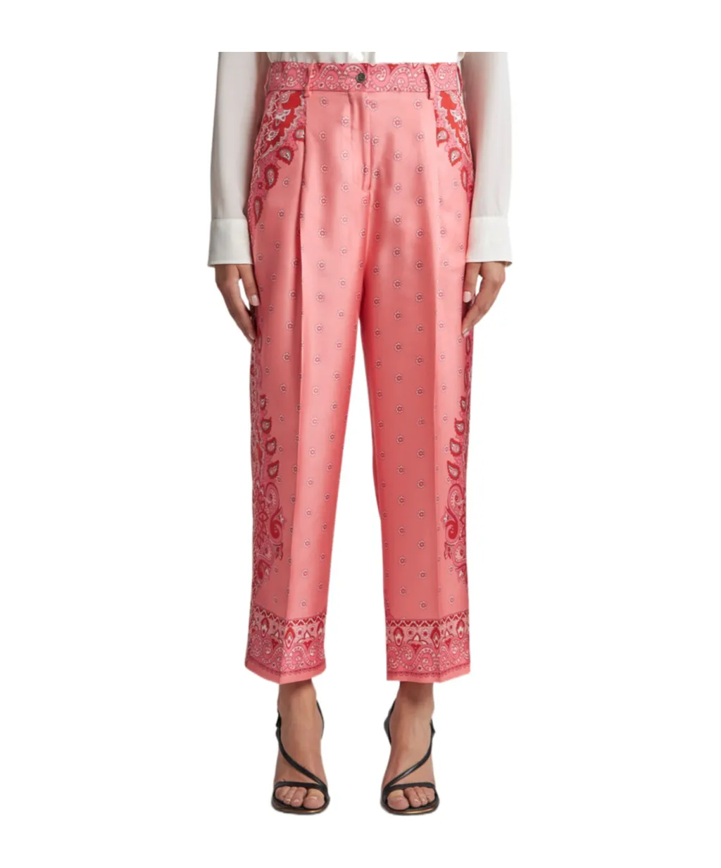 Floral-Printed Tailored Trousers